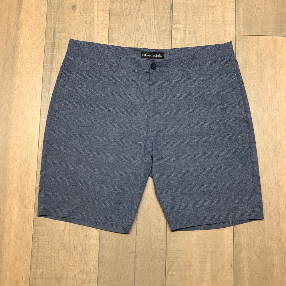 Travis Mathew Shorts Mens Size 38 Blue Performance Golf Chino‎ Preppy Stretch 9"